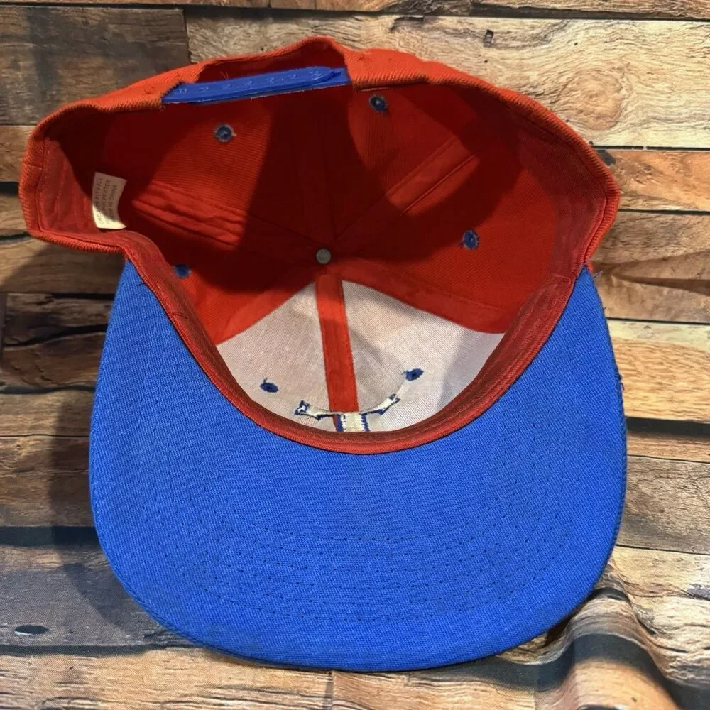 Texas Rangers Hat Vintage Style Red Blue Block T Logo Retro MLB Snapback Cap